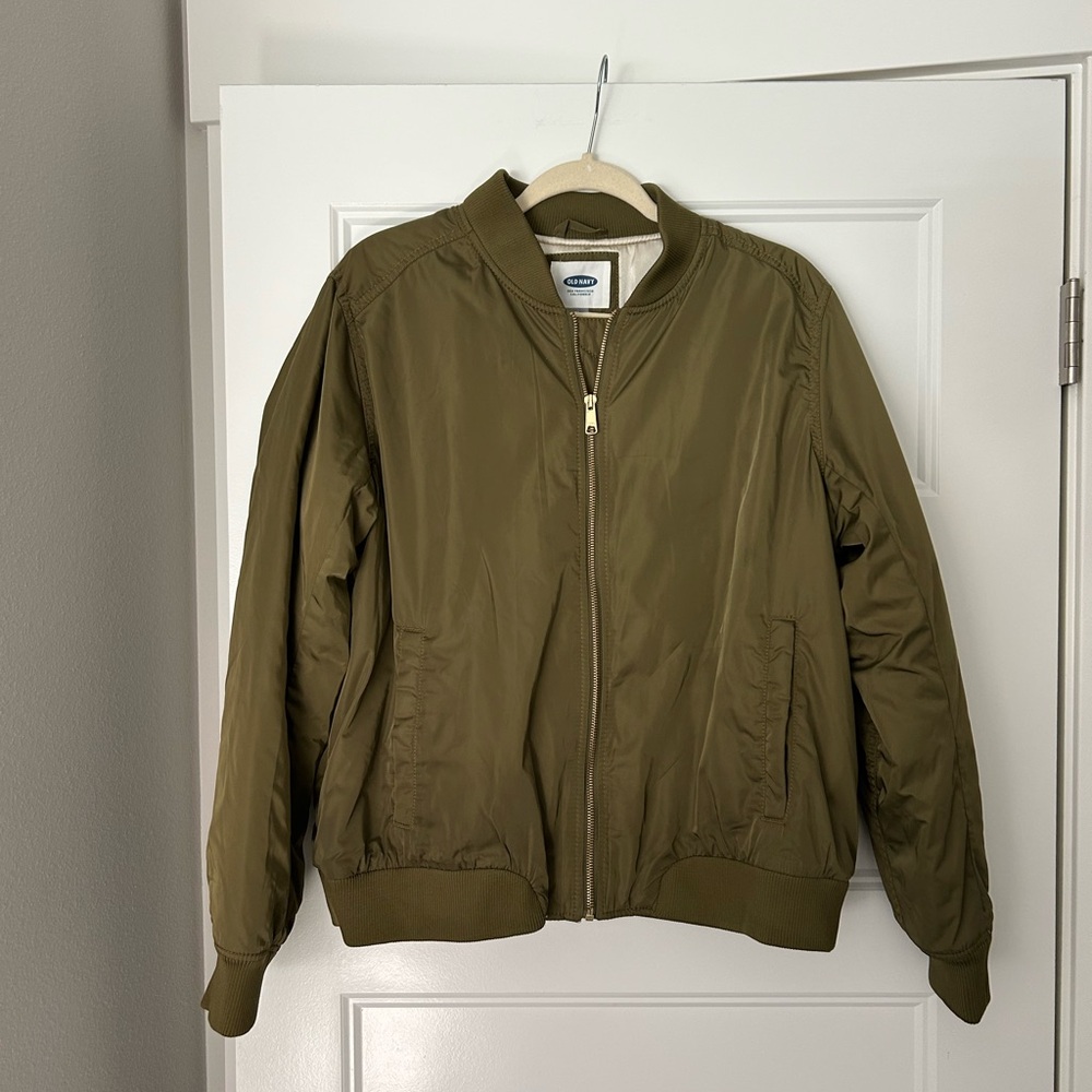 OLD NAVY Women’s Olive Green Bomber Jacket XL